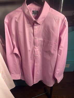 Izod Men’s Light Pink Button-Down Dress Shirt
